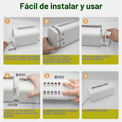 Vista 7 de Babylush Caja de cubierta de regleta a prueba de bebés, 1 paquete