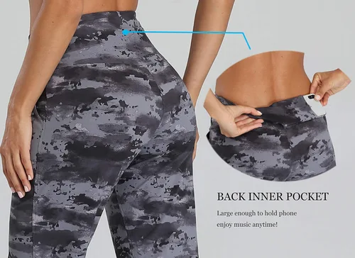 Vista 113 de Oalka - Pantalones deportivos para mujer, con cintura alta y bolsillos, para hacer deporte, yoga y entrenar