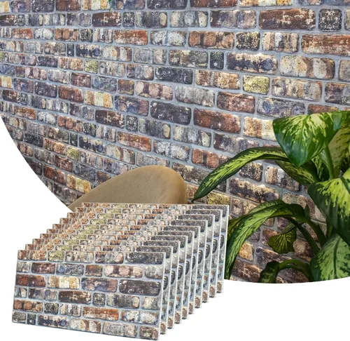 Vista 14 de Dundee Deco Paneles de pared 3D de ladrillo sintético, revestimiento, paneles de pared con aspecto de piedra gris, revestimiento de espuma