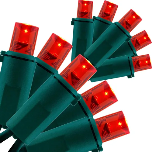 Vista 7 de YULETIME Luces LED de Navidad de gran angular de color blanco cálido, 200 unidades, 50 pies, paquete de 2 hebras de 25 pies, 100 luces