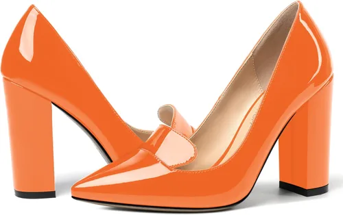Vista 6 de ROSERWISH Zapatos de vestir de tacón alto para mujer, con puntera puntiaguda, de 4 pulgadas