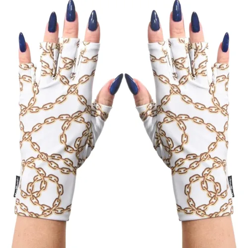 Vista 74 de ManiGlovz - Guantes de uñas originales con protección UPF 50+ UV Manicura de gel y guantes anti UV sin dedos para mujeres Se pueden utilizar