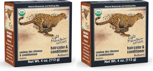 Vista 9 de Light Mountain Tinte y acondicionador para el cabello de henna, tinte para el cabello castaño rojizo para hombres y mujeres, polvo orgánico de hoja