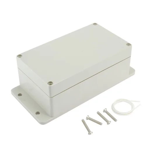 Vista 12 de Caja de conexiones de plástico ABS impermeable a prueba de polvo IP65, caja de conexiones universal para proyectos eléctricos, gris pálido y oreja