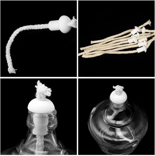 Vista 7 de 20 soportes para mecha de lámpara de aceite: soporte de mecha de linterna de cerámica, accesorios de reemplazo de lámpara de alcohol