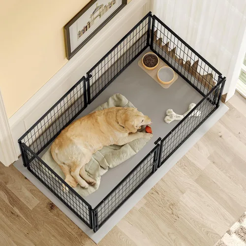 Vista 4 de Rophefx Jaula grande para perros, jaulas de metal de 63.7 pulgadas, perreras para perros grandes y medianos, jaula extra grande para interiores