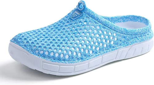 Vista 28 de LIBINXIF Zuecos de jardín para mujer, de malla, transpirables, sandalias de playa, zapatos de ducha, zapatos de agua, zapatos antideslizantes