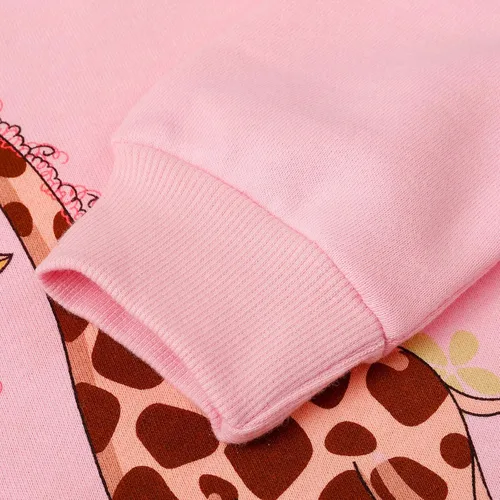 Vista 109 de Sudaderas para niñas pequeñas, cuello redondo, sin botones, de manga larga, para invierno, casual, ropa 2T-7T, Dinosaurio
