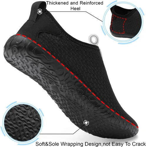 Vista 2 de Zapatos de agua Spesoul para mujer y hombre, transpirables, de secado rápido, suaves, estilo pies descalzos, para senderismo, natación, playa, surf