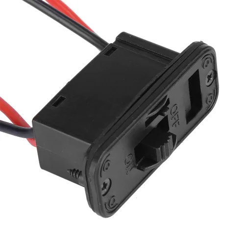 Vista 5 de Dilwe Interruptor RC, interruptor de encendido/apagado de alta corriente para avión RC, negro, mecánico, pulsador, manual