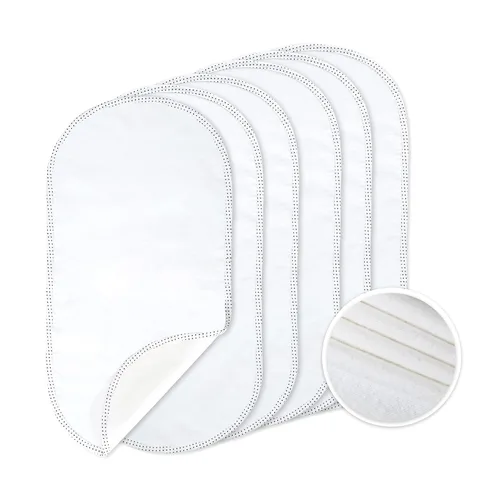 Vista 9 de TILLYOU Forros Impermeables para Cambiador Paquete de 6, Forros de Pañales de Tela 100% Algodón Reutilizables, Gris