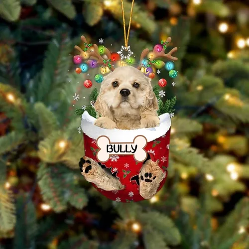 Vista 191 de IZI POD Affenpinscher Adorno de Navidad personalizado para perro, adorno de bolsillo de nieve para perro para árbol de Navidad, adorno acrílico