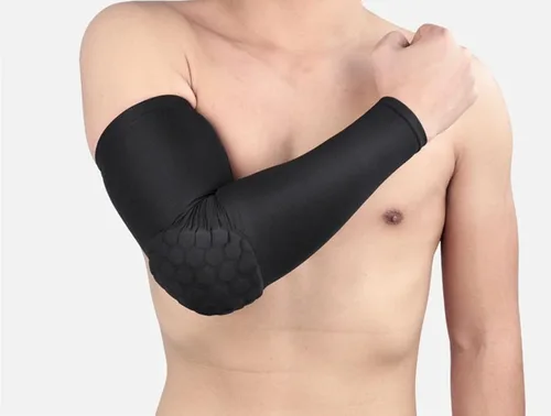 Vista 6 de RESVIS Almohadillas de compresión para coderas, mangas de enfriamiento de compresión para brazos, protección UV, para hombres y mujeres, deportes