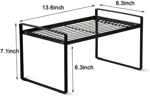 Vista 6 de Craftland Armario de cocina de hierro forjado y estante organizador de estantes de almacenamiento para especias, negro