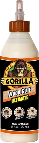 Vista 5 de WEN 10236F2 Abrazaderas de barra de acero de ajuste rápido de 36 pulgadas y pegamento para madera impermeable Gorilla Ultimate de 18 onzas
