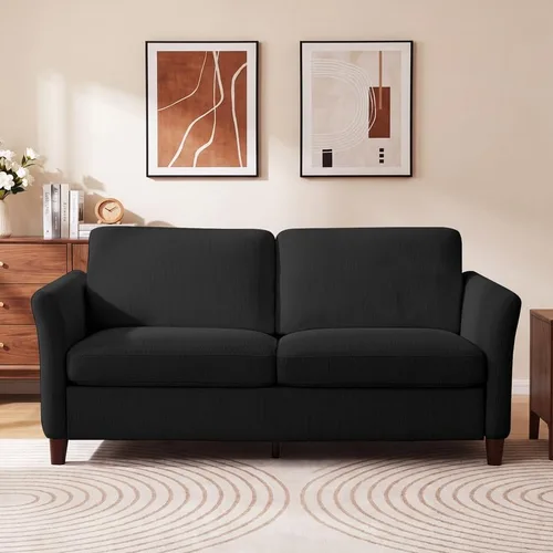 Vista 15 de Valthie Sofá biplaza de pana de 61 pulgadas, sofás modernos y cómodos con bolsillo lateral, sofá de sala de estar, sofá para dormitorio y espacios