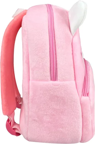 Vista 2 de NICE CHOICE Linda bolsa cruzada para niños pequeños de peluche con dibujos animados, mini bolsa de viaje para bebé niña niño de 2 a 6 años, Mochila