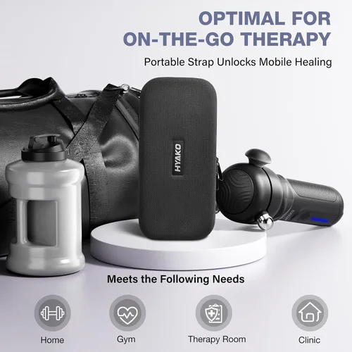 Vista 8 de HYAKO SE Pistola de masaje de terapia muscular, masajeador de vibración de tejido profundo, diseño no invasivo para cuidado de cuerpo completo