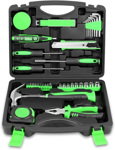 Vista 14 de Auto Dynasty Kit de herramientas para el hogar de 39 piezas, juegos de herramientas manuales básicas para el hogar con destornilladores