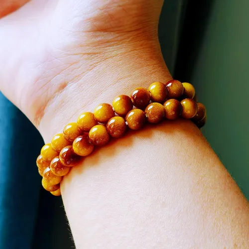 Vista 33 de Pulseras de triple protección con piedra de ojo de tigre de obsidiana negra con hematita para hombres y mujeres, pulsera de piedra curativa