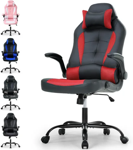 Vista 8 de Meet perfect Silla ergonómica para juegos con soporte lumbar, color azul