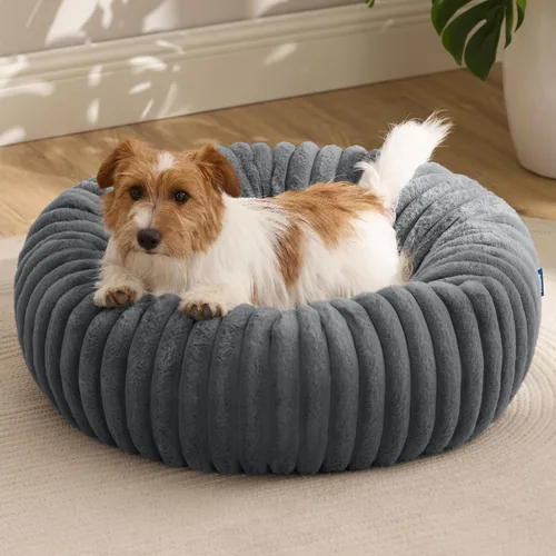 Vista 17 de Bedsure ComfyFleece® Donut - Cama para perros pequeños con funda extraíble lavable
