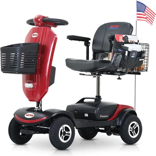 Vista 21 de Metro Mobility Scooter, scooter de movilidad de 4 ruedas para adultos/personas mayores, capacidad de 300 libras, con cargador y 2 baterías Negro