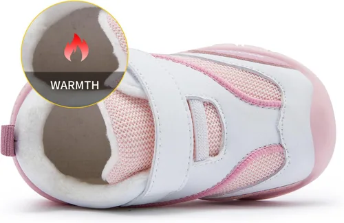 Vista 3 de BMCiTYBM Zapatos de bebé para niño y niña, zapatos de invierno cálidos antideslizantes para primeros pasos de 6 a 24 meses