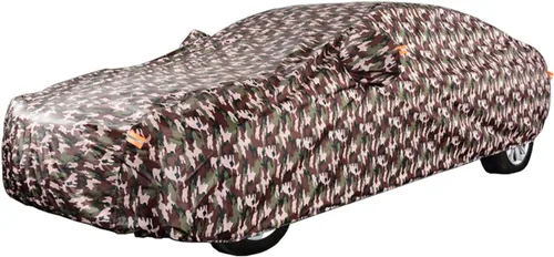 Vista 8 de Funda para automóvil compatible con Nissan March, cubierta completa para automóvil, transpirable y a prueba de polvo, resistente al viento, forro