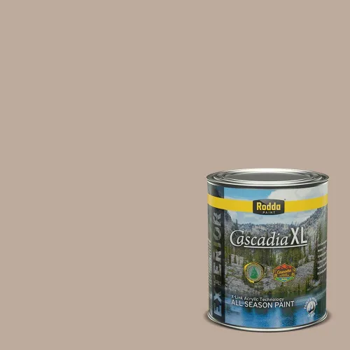 Vista 100 de Rodda Paint CASCADIA XL Pintura e imprimación satinada exterior en uno, cuarto de galón, abulón