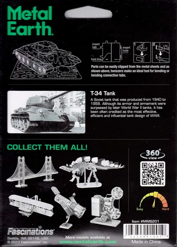 Vista 7 de Metal Earth T-34 Tank 3D Metal Modelo Kit Fascinaciones