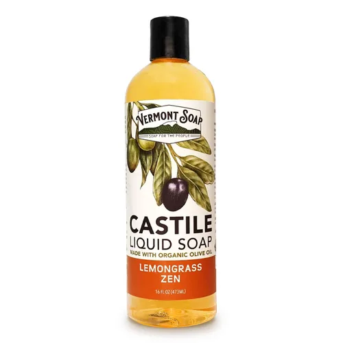 Vista 18 de Vermont Castile Jabón Lavanda, jabón líquido suave para pieles sensibles y gel de baño natural, champú orgánico para cabello graso, aloe castilla