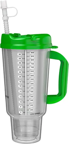 Vista 7 de Mugs N Coffee Taza de viaje de 32 onzas – Taza de hospital azul oscuro para bebidas frías – Aislamiento de doble pared, sin BPA, resistente a fugas