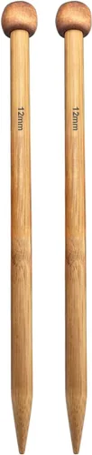 Vista 11 de Weabetfu Agujas de tejer de bambú de gran tamaño rectas de un solo punto gruesas de 10 pulgadas, agujas de tejer jumbo para hilo grueso hecho a mano
