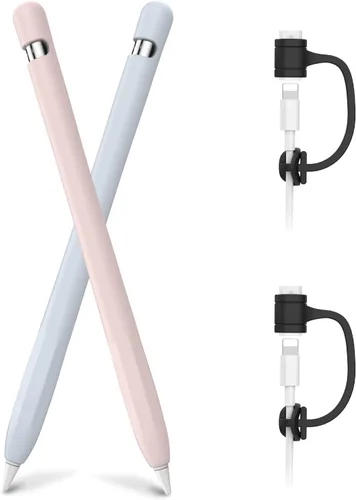 Vista 18 de AhaStyle Funda protectora de silicona antideslizante [kit de correas de adaptador de cable añadido] compatible con iPad Pencil de 1ª