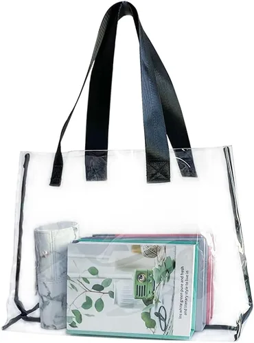 Vista 8 de Bolsa grande transparente – Versátil, impermeable, resistente a las manchas, bolsa de hombro transparente para el trabajo