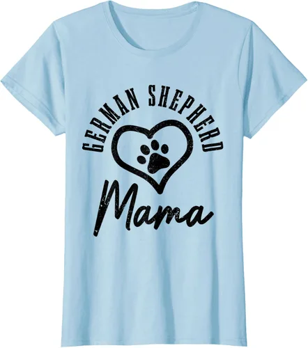 Vista 3 de Camiseta de pastor alemán para mujer, con diseño de pata de perro, pastor alemán, gris, S Asfalto