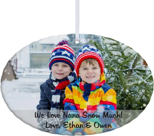 Vista 15 de Adorno de Navidad personalizado de Let's Make Memories - Sube tu foto - Adorno navideño conmemorativo 2025 para familia, pareja, amigo - Foto