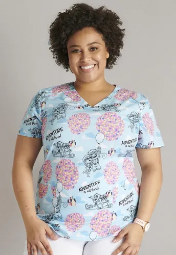Vista 7 de Tooniforms Mujer Scrubs Top Cuello en V Estampado TF776