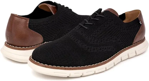 Vista 6 de Nautica Zapatillas de vestir Oxford de punto para hombre transpirables, elegantes, ligeras y cómodas, ideales para negocios o caminar