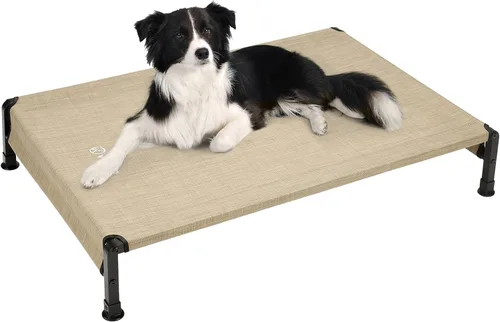 Vista 12 de Veehoo CWC2433 - Cama fresca para perros para exteriores, cama elevada para mascotas con malla Teslin lavable y transpirable, pies de silicona