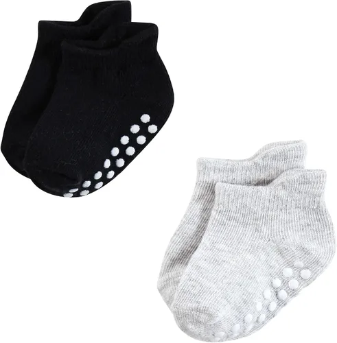 Vista 8 de Hudson Baby Calcetines antideslizantes unisex para bebé, Rosado Rosa Negro