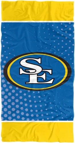 Vista 71 de LOGOVISION Manta Abilene Christian University, 30x60 Logo Dots CottonFront/PolyBackBeachTowel