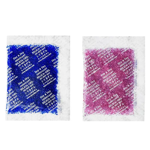 Vista 14 de Dry & Dry Paquetes de gel de sílice de 0.04 oz [50 paquetes] Indicador azul (azul a rosa) Paquetes de gel de sílice desecantes Paquetes de gel