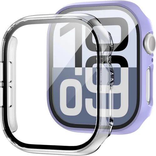Vista 19 de JZK - 2 fundas con protector de pantalla de vidrio templado para Apple Watch Series 3/2/1 de 38 mm, ultradelgadas, de cobertura completa Negro/Negro