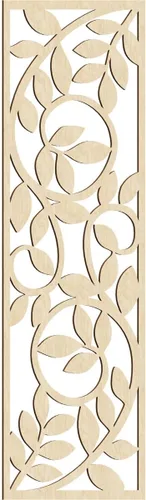 Vista 164 de 9 3/8"W x 24 3/8"H x 1/4"T Utica Decorativo Fretwork Madera Paneles de Pared, Abedul
