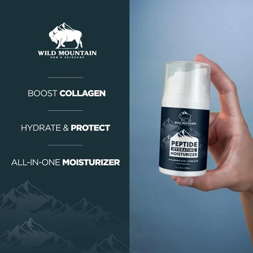 Vista 3 de Hidratante peptídico para hombres - Hidratante facial para hombre - Hidratante facial para hombres - Hidratante facial para hombre - Loción facial