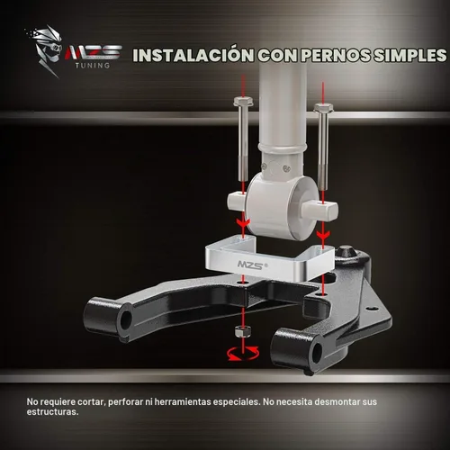 Vista 5 de MZS Kit de nivelación de 2 pulgadas, espaciadores de puntal delantero superior e inferior, kit de elevación compatible con Silverado Sierra Yukon