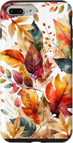 Vista 12 de Funda para iPhone 16 Aesthetic Autumn Fall Colorful Leaves Watercolor Art