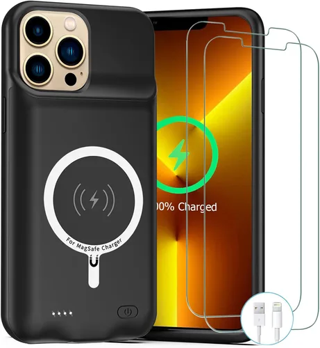 Vista 14 de Funda de batería para iPhone 11, funda de carga portátil recargable de 10000 mAh mejorada con carga inalámbrica compatible con iPhone 11